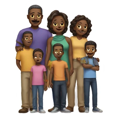 One big family  sticker