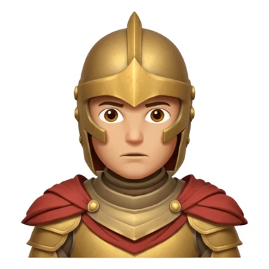 armored desert guardian portrait, head and shoulders only, bronze helmet, desert cape collar, battle-worn armor, strong expression, 3D cartoon, mobile game icon style, clean background, no text, no watermark
 sticker