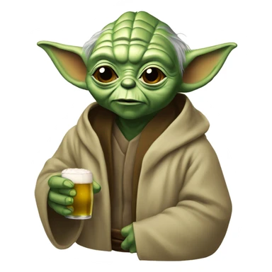 Yoda tenant une bière sticker