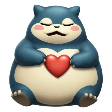 Snorlax with a heart sticker