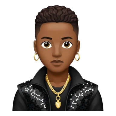 Cedric K-Ci Hailey from Jodeci/K-Ci & JoJo with dark brown, black sequin outfit sticker