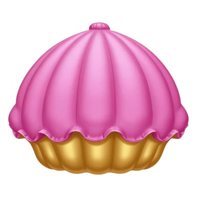 gold rococo kawaii pink inflatable puffy shell candy sticker