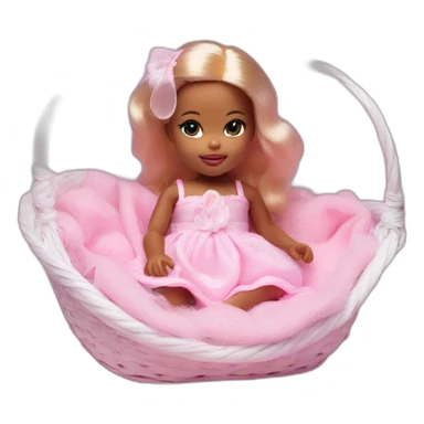 Newborn barbie photo session sticker