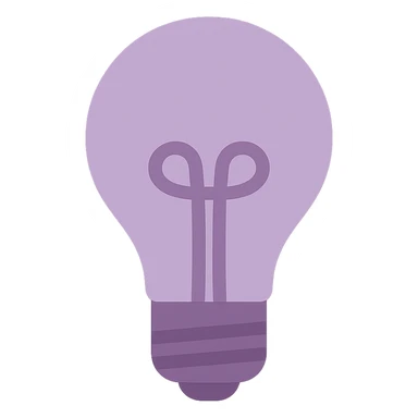 A dull purple Light Bulb sticker
