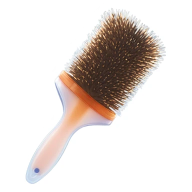 Slick back hairbrush and gel sticker
