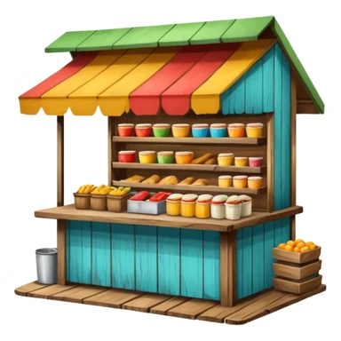 small roadside foodstall sticker