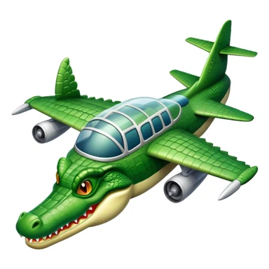 Crocodile flying an airplane sticker