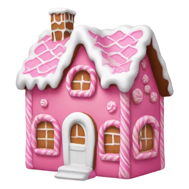 Pink Gingerbread house sticker
