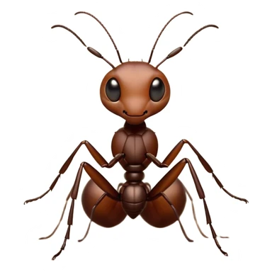 Cinematic Industrious Ant Portrait Emoji, Poised and diligent, with a tiny, meticulously detailed body in earthy tones, sharp, observant eyes and agile limbs, Simplified yet precise and sophisticated features, highly detailed, glowing with a soft, natural luminescence, high shine, intelligent and determined, stylized with an air of hardworking resilience, focused and alert, soft glowing outline, capturing the essence of a watchful ant that appears ready to march out of the screen with effortless precision! sticker
