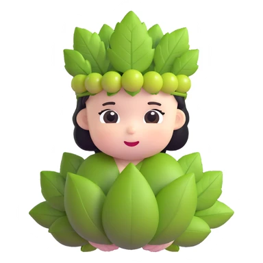 cute baby Bacchus with grape leaf crown sticker