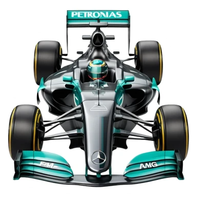 black formula 1 Mercedes AMG petronas sticker