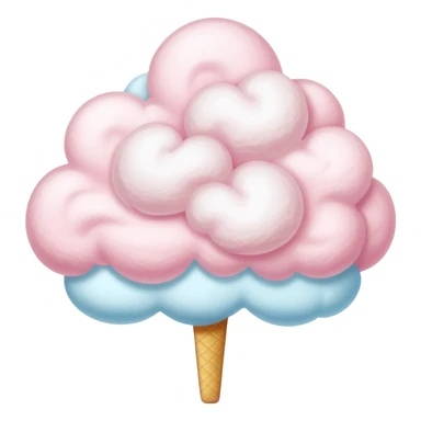 all white cotton candy sticker