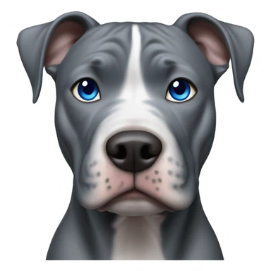 All grey pitbull (no white) with blue eyes  sticker