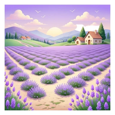 Shiny beautiful glossy purply pastel whitish light sparkly glittery sunny bright lavender lilac flower fields aesthetic scenery grass field cottagecore pastelcore lavendercore realistic real life photo collage image  sticker