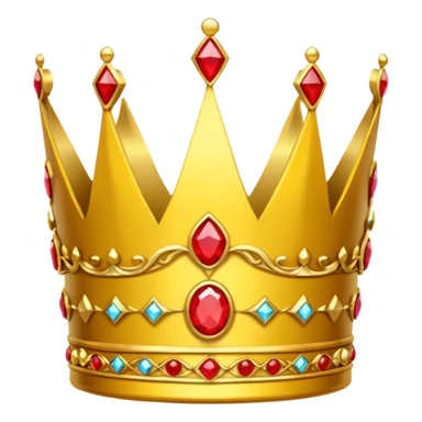 yellow crown with only red gems only lot red gems sticker