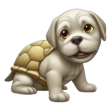 Tortue sur le dos d un chien sticker