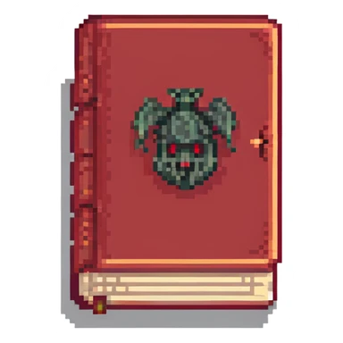 red cursed book sticker