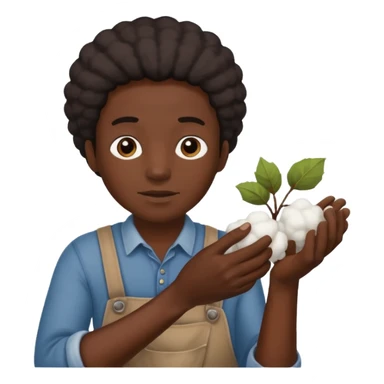 black slave picking cotton sticker