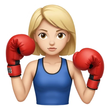 boxing lady sticker