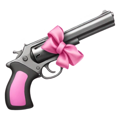 Gun with a pink bow sticker