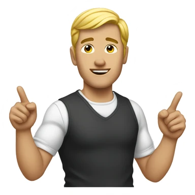 White Man pointing to himself
 sticker