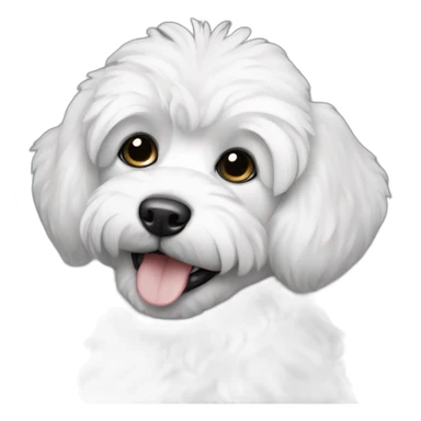 perro caniche blanco y negro sticker