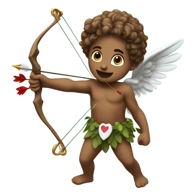 Cupid firing his heart bow sticker