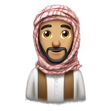 An Arab man wearing a shemagh sticker