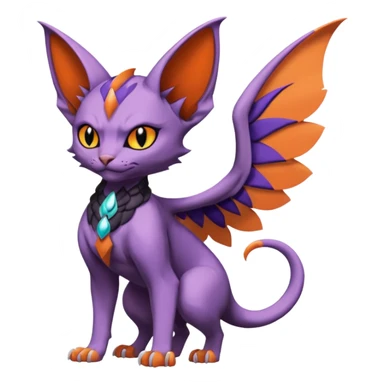 Noivern-Sphynx-Noibat-Torracat-Litten-fusion sticker