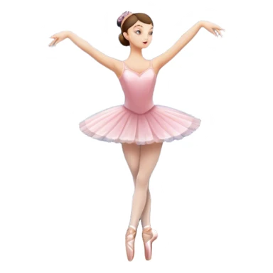 Icon for Ballet: a theater stage with silhouette of a ballerina in an elegant pose, surrounded by spotlight and stage lights. The icon should convey the grace and beauty of ballet, with focus on the dancer and the dramatic lighting. Transparent background. sticker