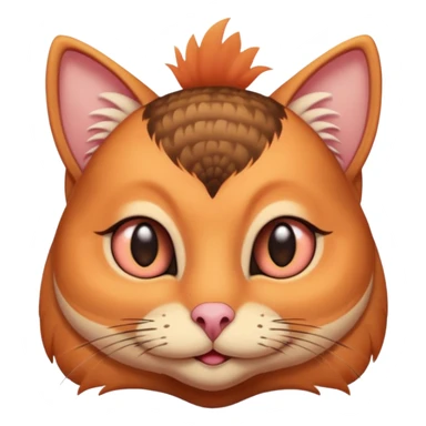 A shy but handsome turkey cat batting his long eyelashes and blushing sticker