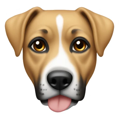 Black and blonde with white chest, brown eyes, female American Staffordshife terrior sticker
