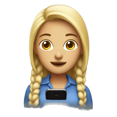 an woman with a smartphone sticker