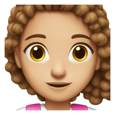 beautiful girl with brown hair doing pink chemistry  sticker