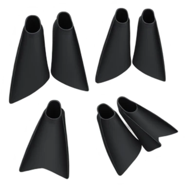 2 black swimming fins sticker