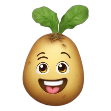 Happy potato sticker