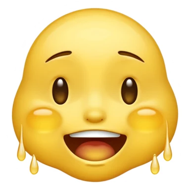 Laugh emoji combine with sad emoji sticker