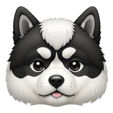 Black and white Akita  sticker
