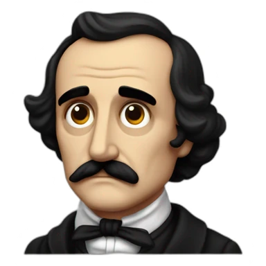 Edgar Alan Poe soñando sticker