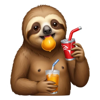 Sloth drinking redbull sticker