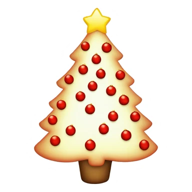 Christmas tree with red ornaments and red lights  sticker