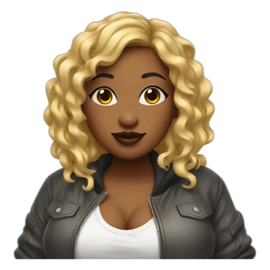 Curvy hip hop girl sticker