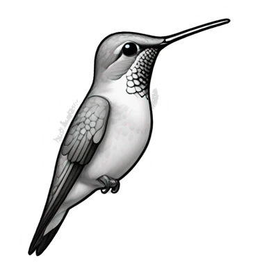 hummingbird Bird black outline sticker