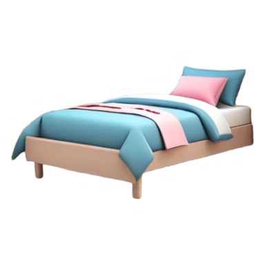 3D rendering realistic still life ultra detailed teenage girls bedroom, with walls sticker