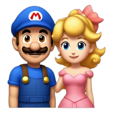 Mario and Peach sticker
