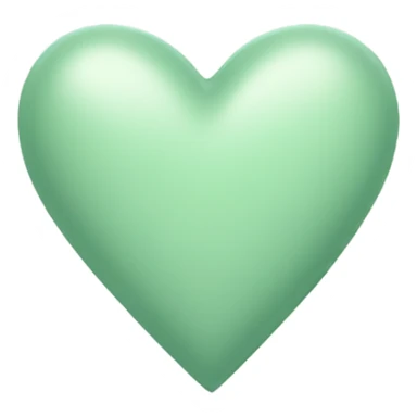 Light sage green heart sticker