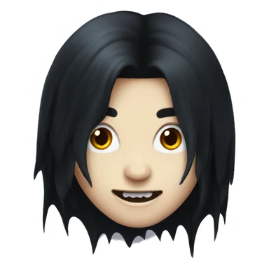Long black haired pale vampire  sticker