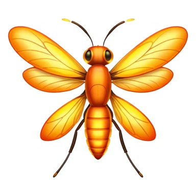 Firefly with flame wings sticker