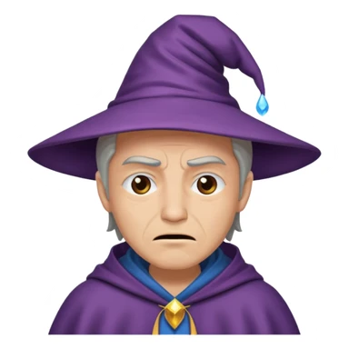 Male, mysterious wizard, 8 emojis, sad, happy, angry, confused, love, crying, neutral, random, no background sticker