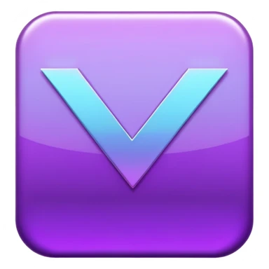 holographic purple checkmark symbol sticker